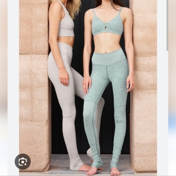 Alo Yoga Alosoft Goddess Legging In Heathered Teal Green Size Medium - Picture 2 of 13